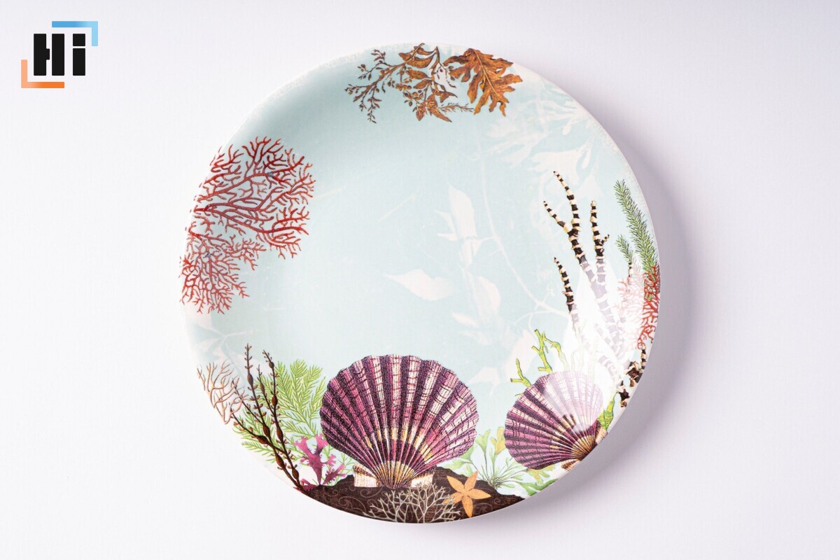 Тарелка столовая "Gien Ocean" морской рисунок ⌀=27 см 1