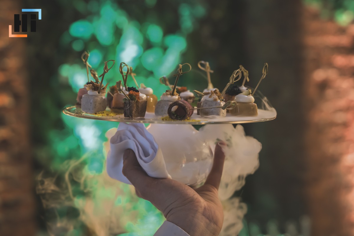 Блюдо стеклянное для презентации с сухим льдом "100%Chef Ovni Plate" ⌀=28 см 4