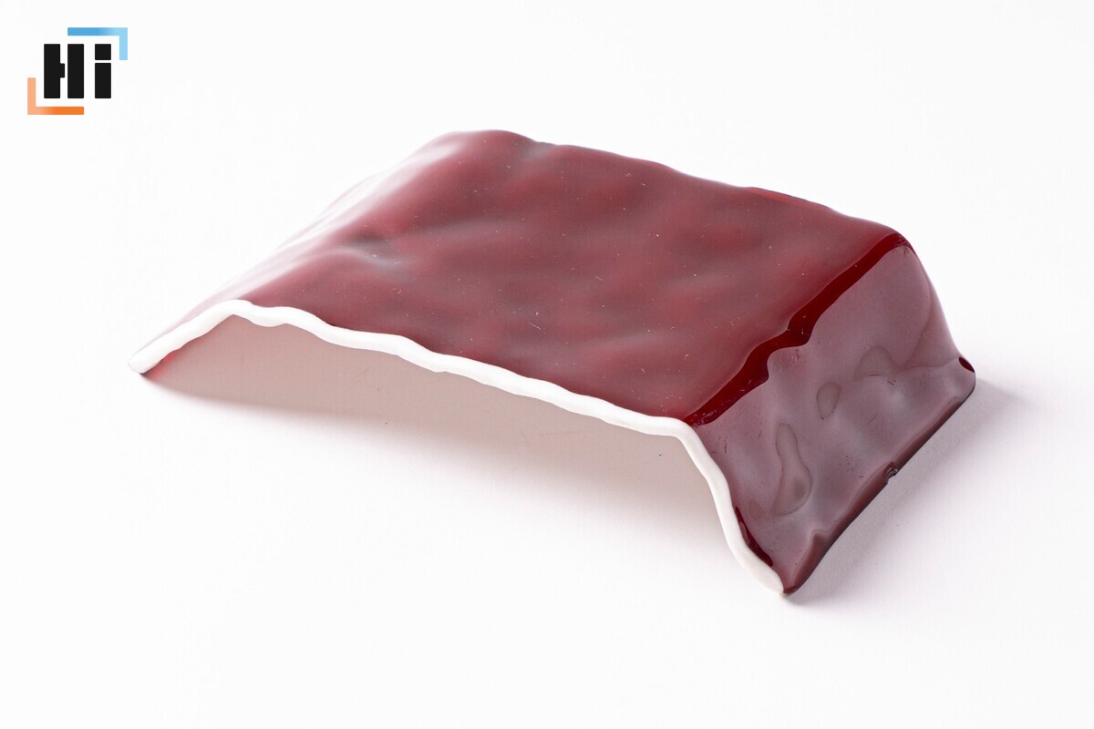 Блюдо прямоугольное "Pordamsa Merlot" красное 23х13х5 см 1